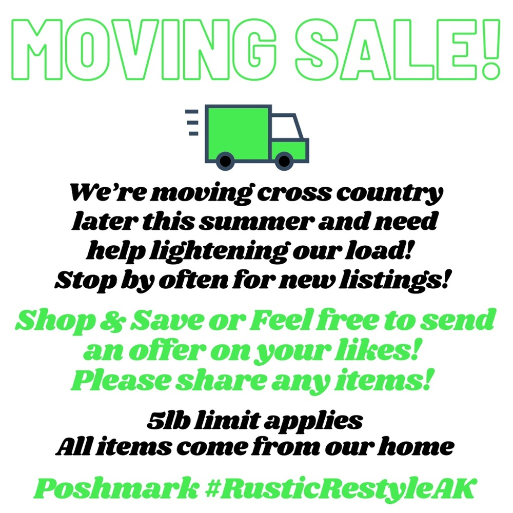 🙋🏻‍♀️🚛MOVING SALE!🛍️SHOP & SAVE📦📫 HEY Y’ALL! WELCOME TO MY CLOSET!☀️🐾 - Picture 2 of 7